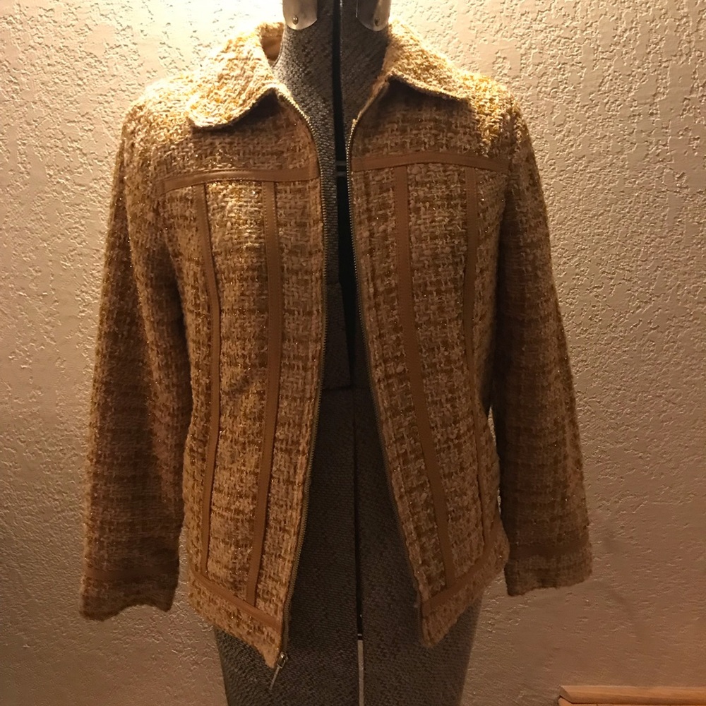 Bradley Bayou Gild Silk Lined Blazer Jacket New SM